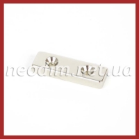 Магнит под потай 40x12x6mm-7/3.5mm х 2 отвер.