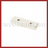 Магнит под потай 40x12x6mm-7/3.5mm х 2 отвер.