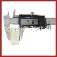 неодимовый магнит прямоугольник 40x20x2 мм, фото 3