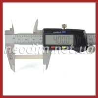 неодимовый магнит прямоугольник 38SH 40x6x2 мм, фото 2