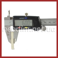 неодимовый магнит прямоугольник 38SH 40x6x2 мм, фото 3