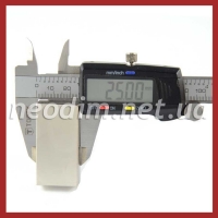 неодимовый магнит прямоугольник 50x25x12 мм, фото 3