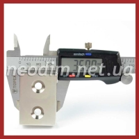 Магнит под потай 50x35x15mm-12/6.5mm х 2 отвер.